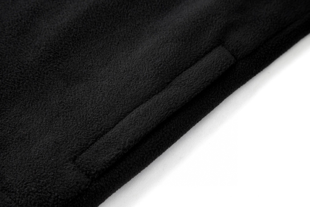 Balenciaga 巴黎世家 Logo印花立领拉链摇粒绒夹克 外套 卫衣 长袖 秋冬 黑色 534315TBU141000