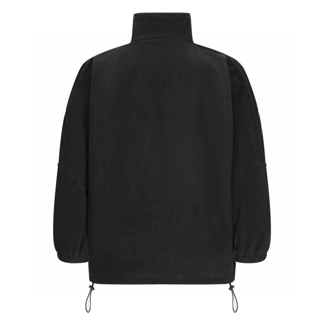 Balenciaga 巴黎世家 Logo印花立领拉链摇粒绒夹克 外套 卫衣 长袖 秋冬 黑色 534315TBU141000