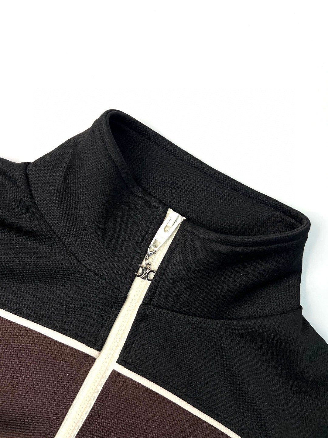 CELINE 赛琳 SS23拼色logo刺绣立领 夹克 外套 长袖 秋冬款 黑白红 2Y43C121O-01ZR