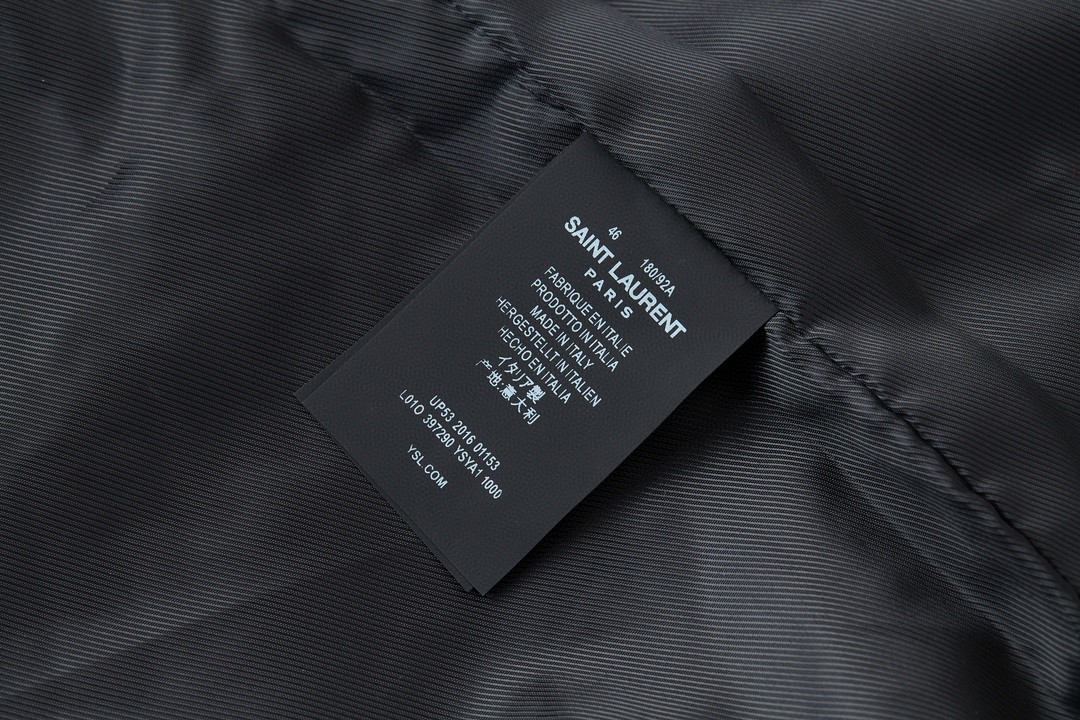 SAINT LAURENT 圣罗兰 后背字母图案羊毛夹克 棒球服 外套 秋冬款 红色