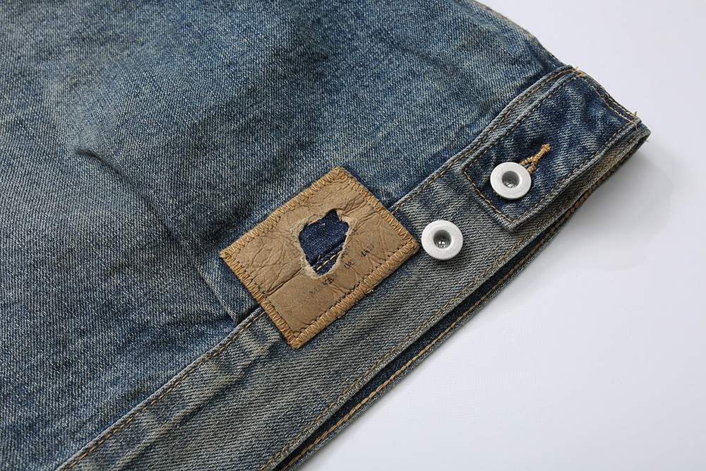 716#MADNESS 水洗破坏牛仔外套 夹克 长袖 外套 秋冬 男女同款 蓝色