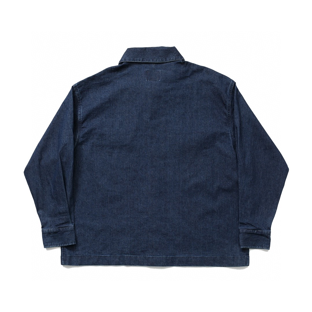 657#MADNESS 纯色工装衬衫 牛仔衣 长袖 外套 秋冬 男女同款 蓝色