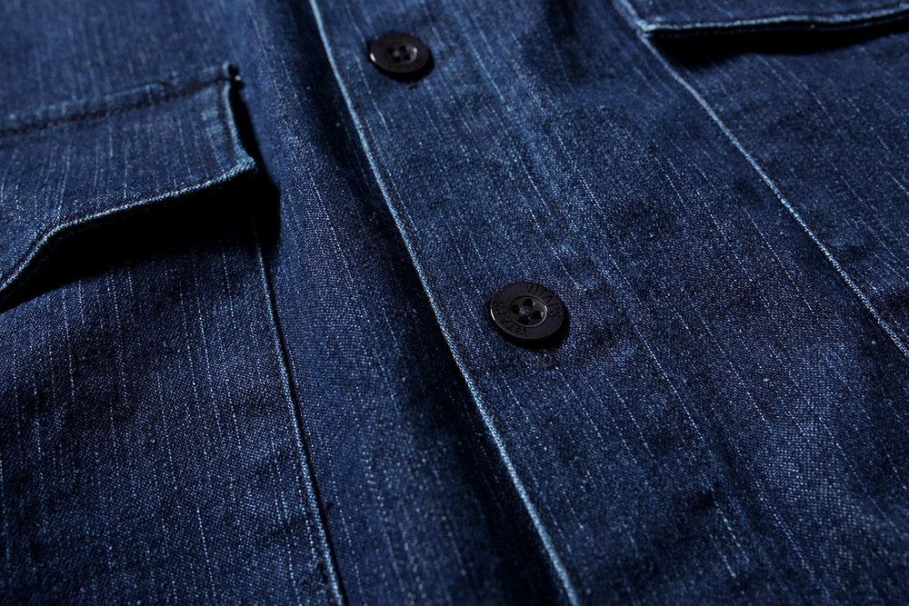 657#MADNESS 纯色工装衬衫 牛仔衣 长袖 外套 秋冬 男女同款 蓝色