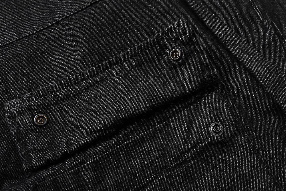 720#MADNESS 后背涂鸦印花工装夹克 牛仔外套 长袖 外套 秋冬 男女同款 黑色