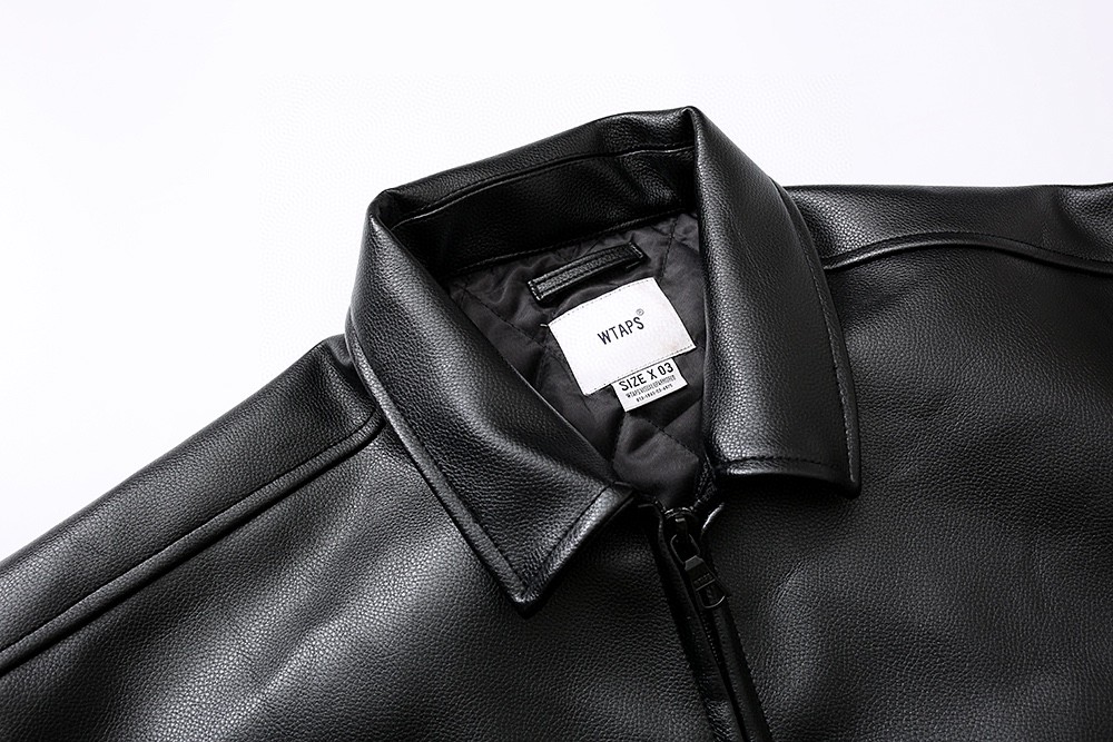 730#MADNESS 复古翻领大口袋皮衣 夹克 长袖 外套 秋冬 男女同款 黑色 棕色