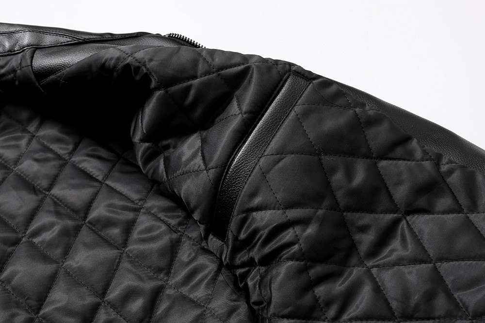 730#MADNESS 复古翻领大口袋皮衣 夹克 长袖 外套 秋冬 男女同款 黑色 棕色