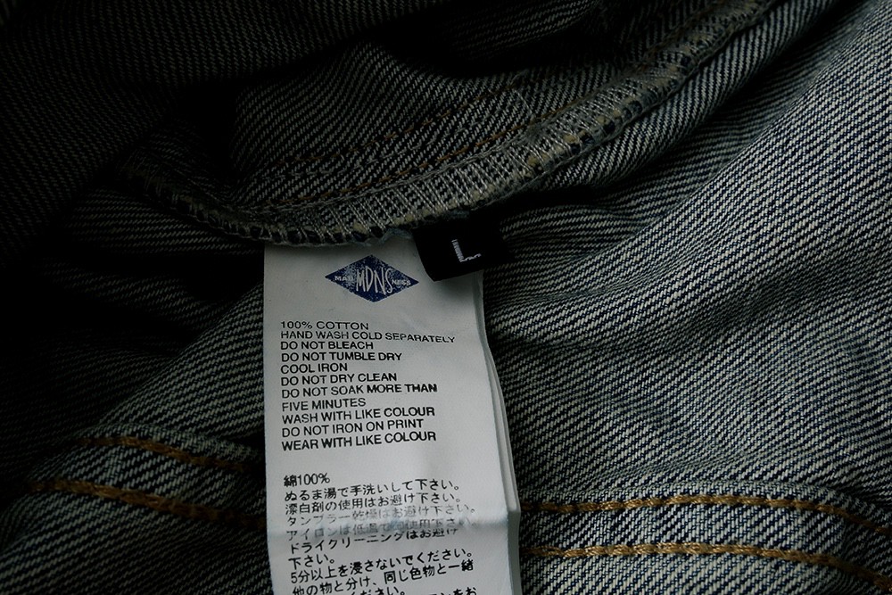 721#MADNESS 水洗破坏拉链牛仔外套 夹克 长袖 外套 秋冬 男女同款 蓝色