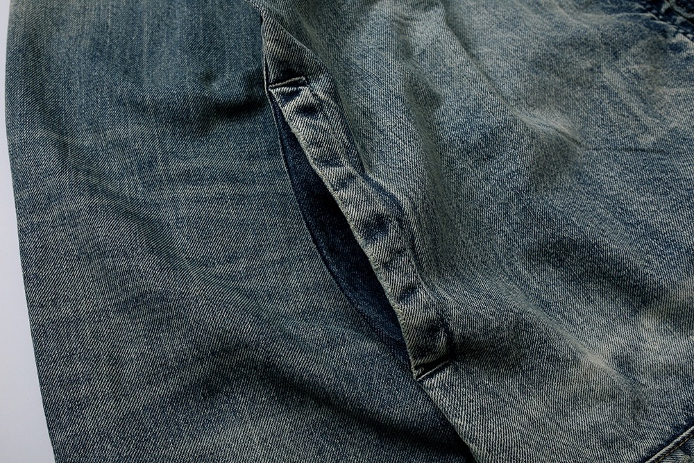 721#MADNESS 水洗破坏拉链牛仔外套 夹克 长袖 外套 秋冬 男女同款 蓝色