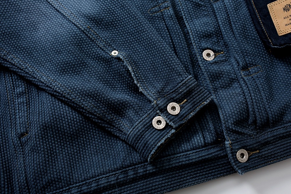 726#MADNESS 水洗牛仔外套 夹克 长袖 外套 秋冬 男女同款 蓝色