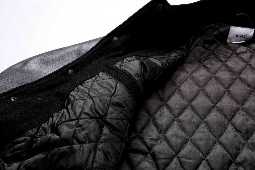 732#MADNESS 元旦限定皮面拼接棒球服 夹克 长袖 外套 秋冬 男女同款 黑色