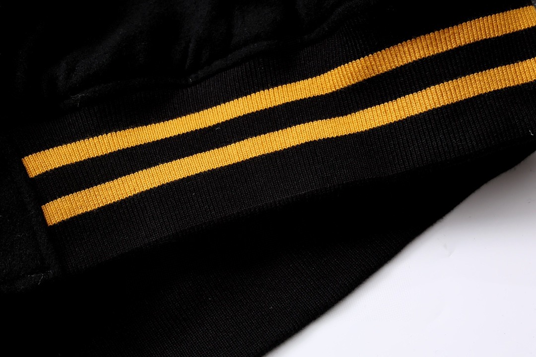 732#MADNESS 元旦限定皮面拼接棒球服 夹克 长袖 外套 秋冬 男女同款 黑色