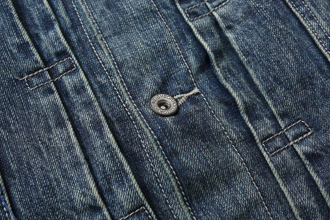 711#MADNESS 破坏水洗牛仔外套 夹克 长袖 外套 秋冬 男女同款 蓝色