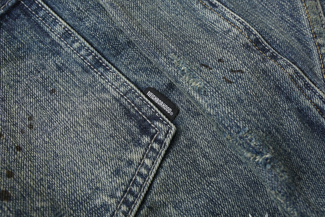 711#MADNESS 破坏水洗牛仔外套 夹克 长袖 外套 秋冬 男女同款 蓝色