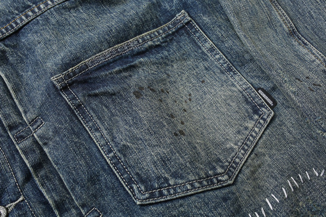 711#MADNESS 破坏水洗牛仔外套 夹克 长袖 外套 秋冬 男女同款 蓝色