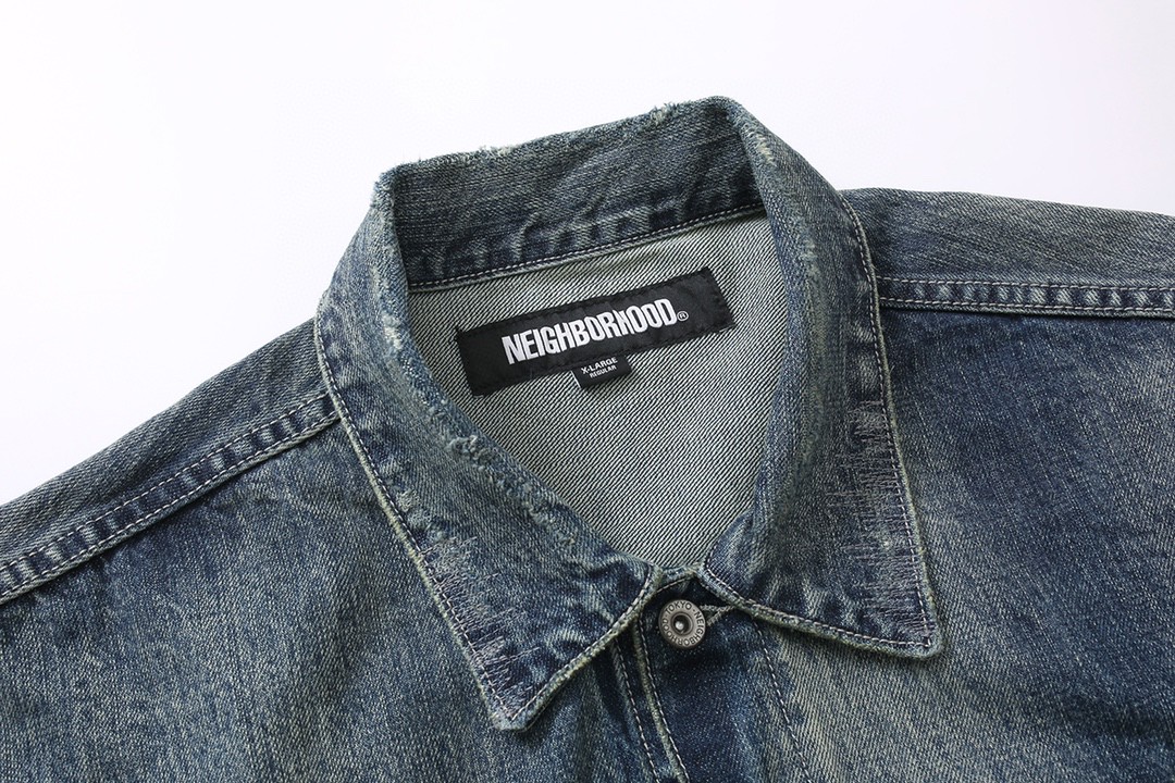 711#MADNESS 破坏水洗牛仔外套 夹克 长袖 外套 秋冬 男女同款 蓝色