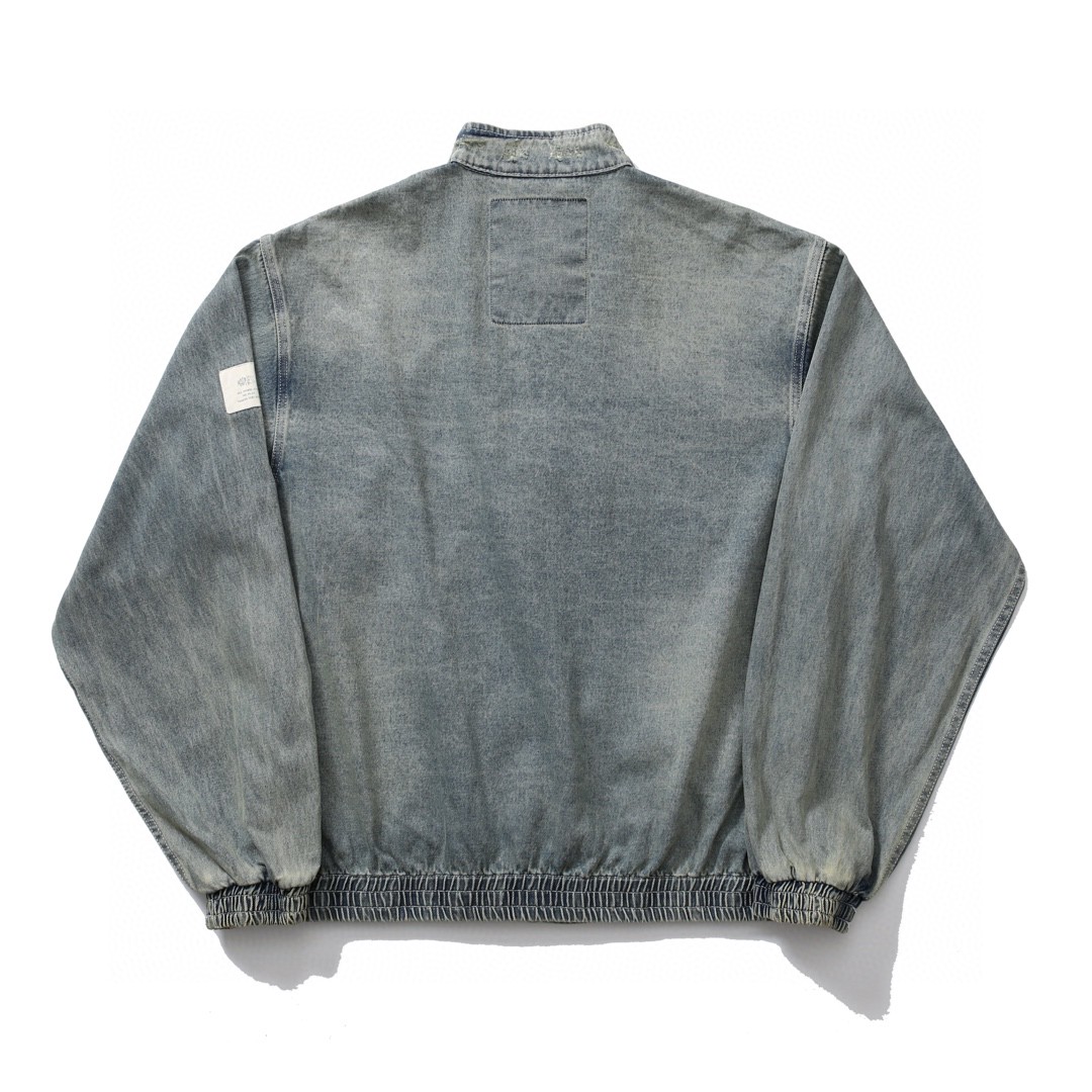 717#MADNESS 水洗做旧拉链夹克 牛仔外套 长袖 外套 秋冬 男女同款 蓝色