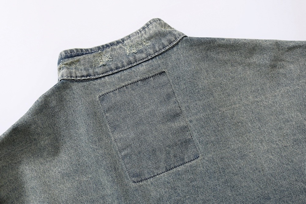 717#MADNESS 水洗做旧拉链夹克 牛仔外套 长袖 外套 秋冬 男女同款 蓝色