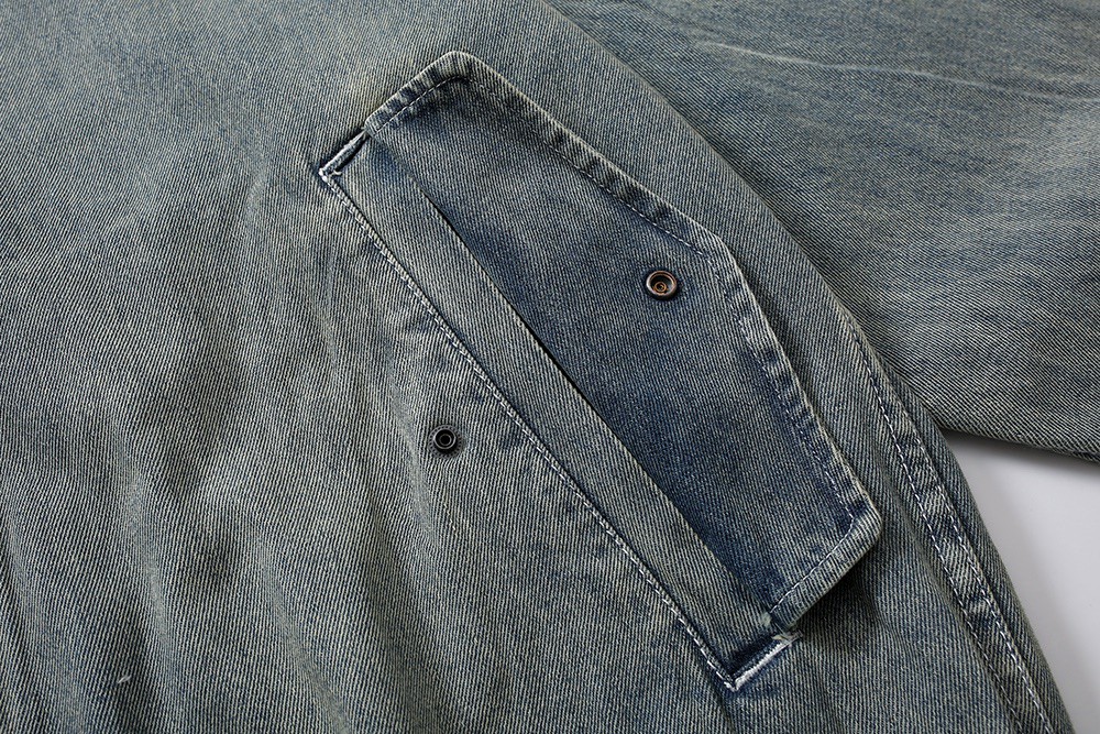 717#MADNESS 水洗做旧拉链夹克 牛仔外套 长袖 外套 秋冬 男女同款 蓝色