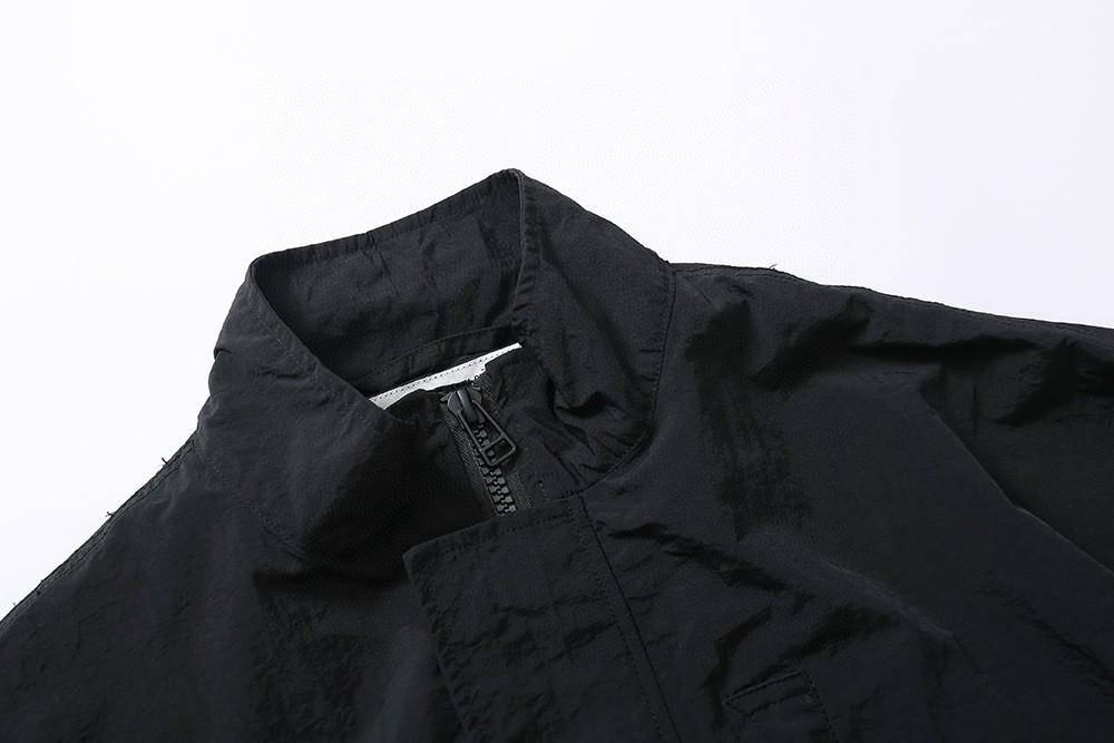 714#MADNESS 拼色宽松风衣 夹克 长袖 外套 秋冬 男女同款 灰色 黑色