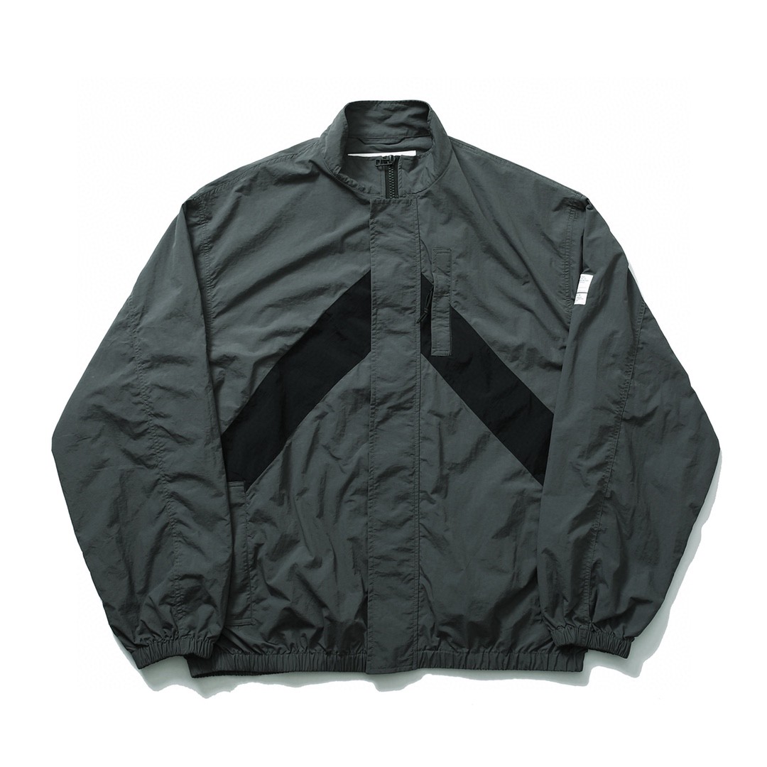 714#MADNESS 拼色宽松风衣 夹克 长袖 外套 秋冬 男女同款 灰色 黑色