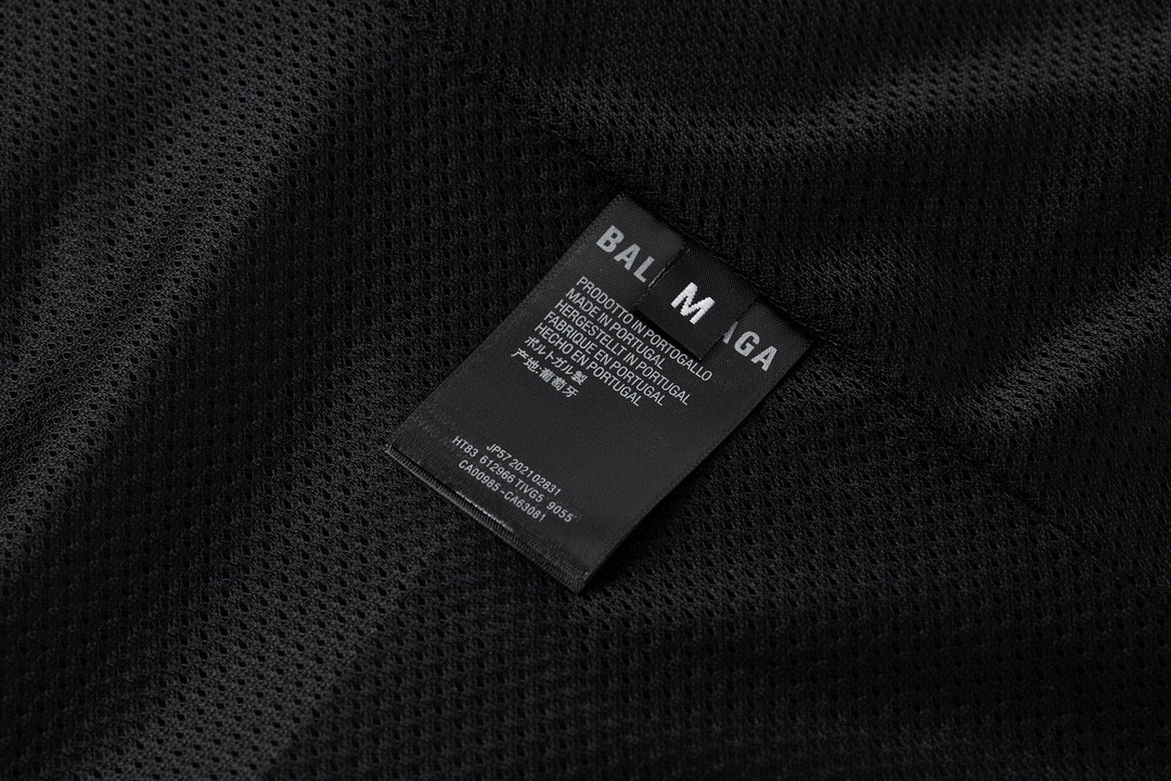 Balenciaga 巴黎世家 大Logo印花拼接立领拉链夹克 外套 长袖 秋冬 黑色 529213TBQ031000