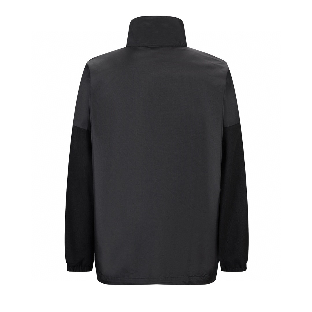 Balenciaga 巴黎世家 大Logo印花拼接立领拉链夹克 外套 长袖 秋冬 黑色 529213TBQ031000