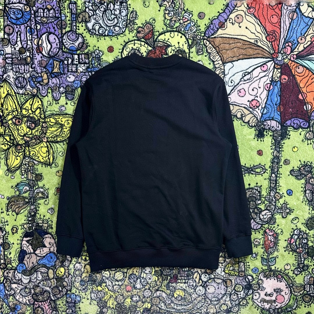 Loewe 罗意威 纯色水钻字母印花卫衣 圆领 长袖 秋冬 黑色