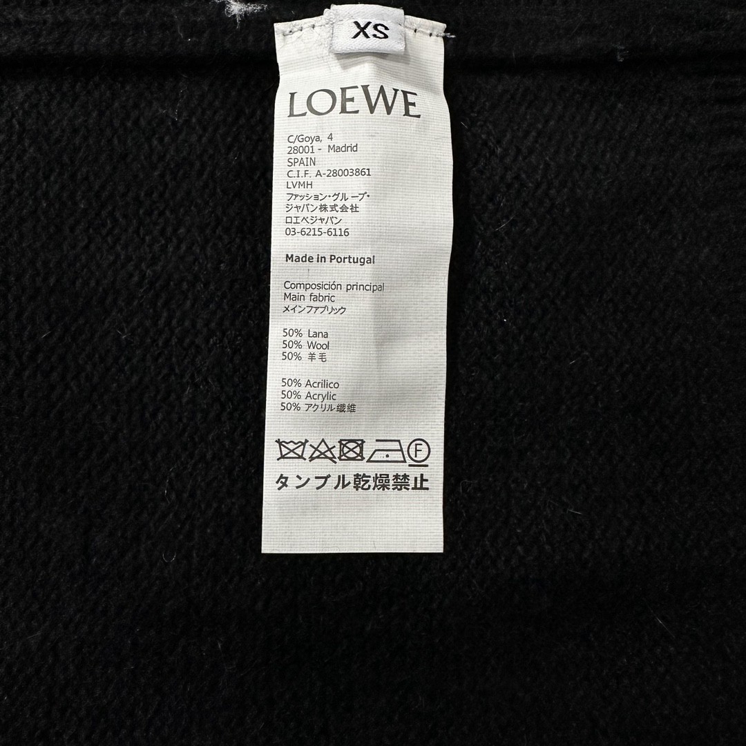 Loewe 罗意威 纯色明线拉链毛衣 开衫 秋冬 黑色 