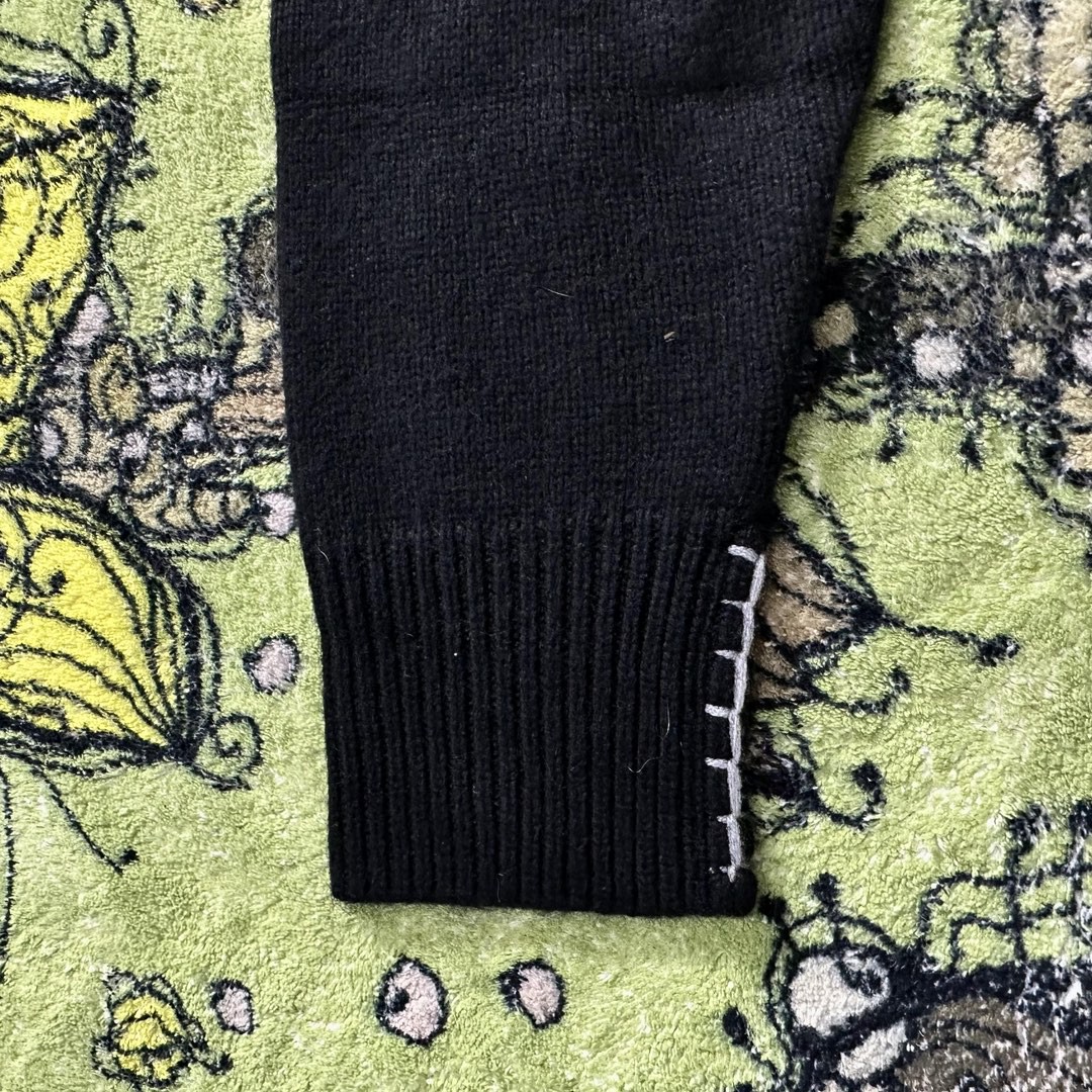 Loewe 罗意威 纯色明线拉链毛衣 开衫 秋冬 黑色 