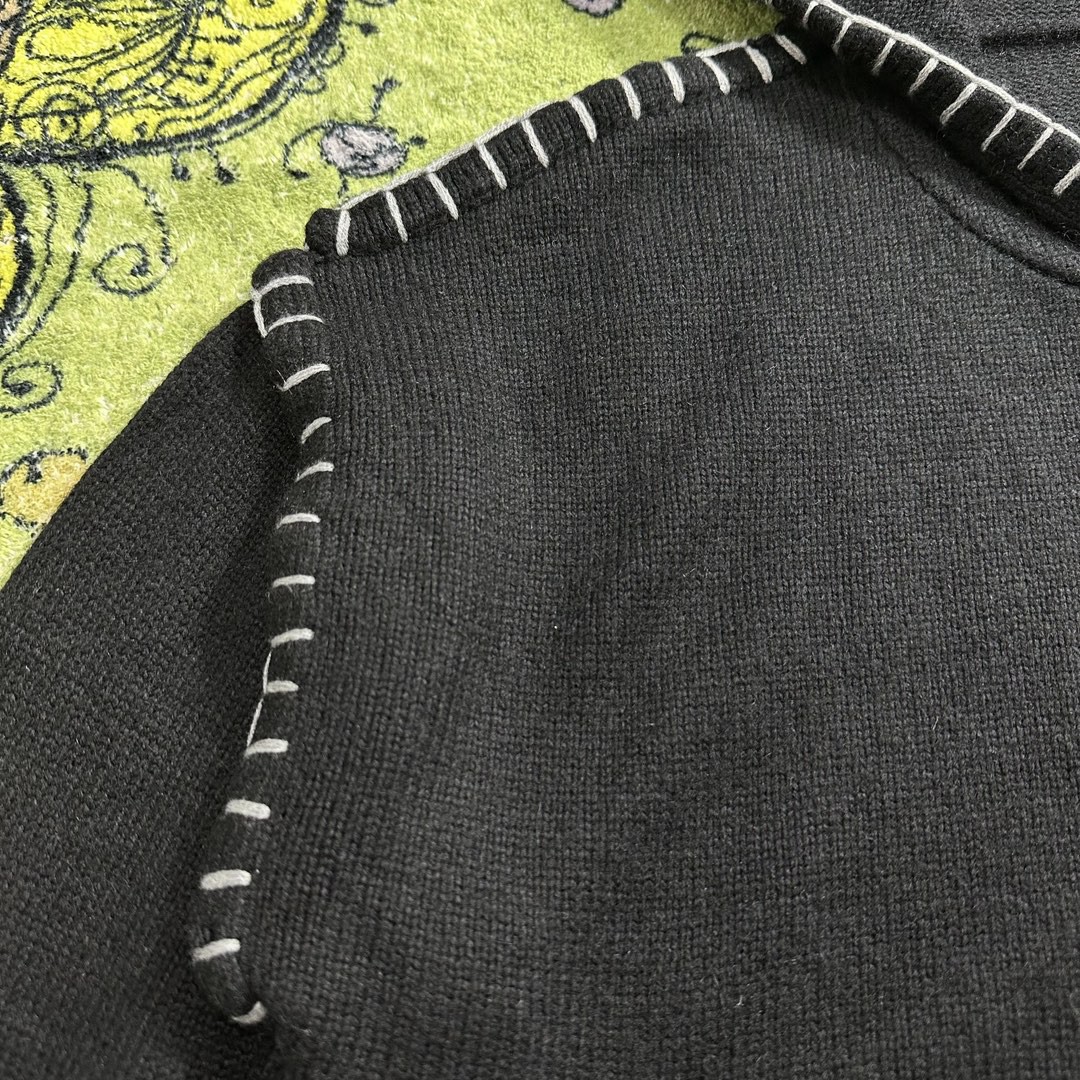 Loewe 罗意威 纯色明线拉链毛衣 开衫 秋冬 黑色 