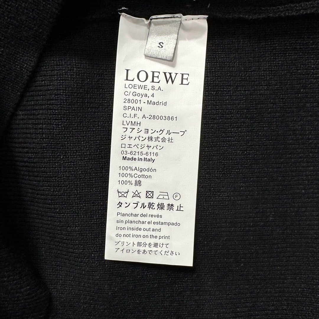 Loewe 罗意威 纯色后背浮雕抽绳连帽卫衣 开衫 短款 秋冬 黑色 S359Y16K42-2100