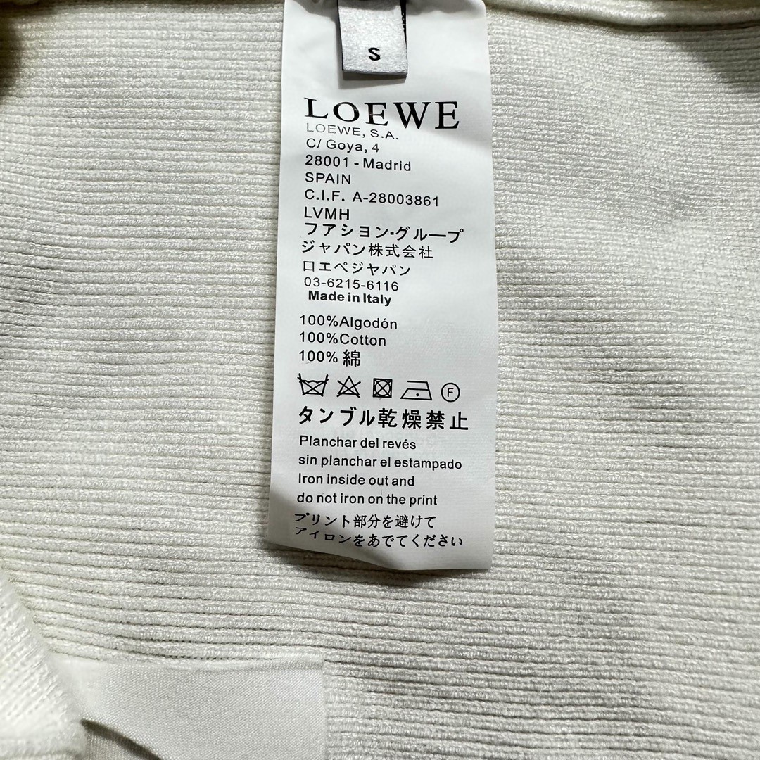 Loewe 罗意威 纯色后背浮雕抽绳连帽卫衣 开衫 短款 秋冬 白色 S359Y16K42-2100