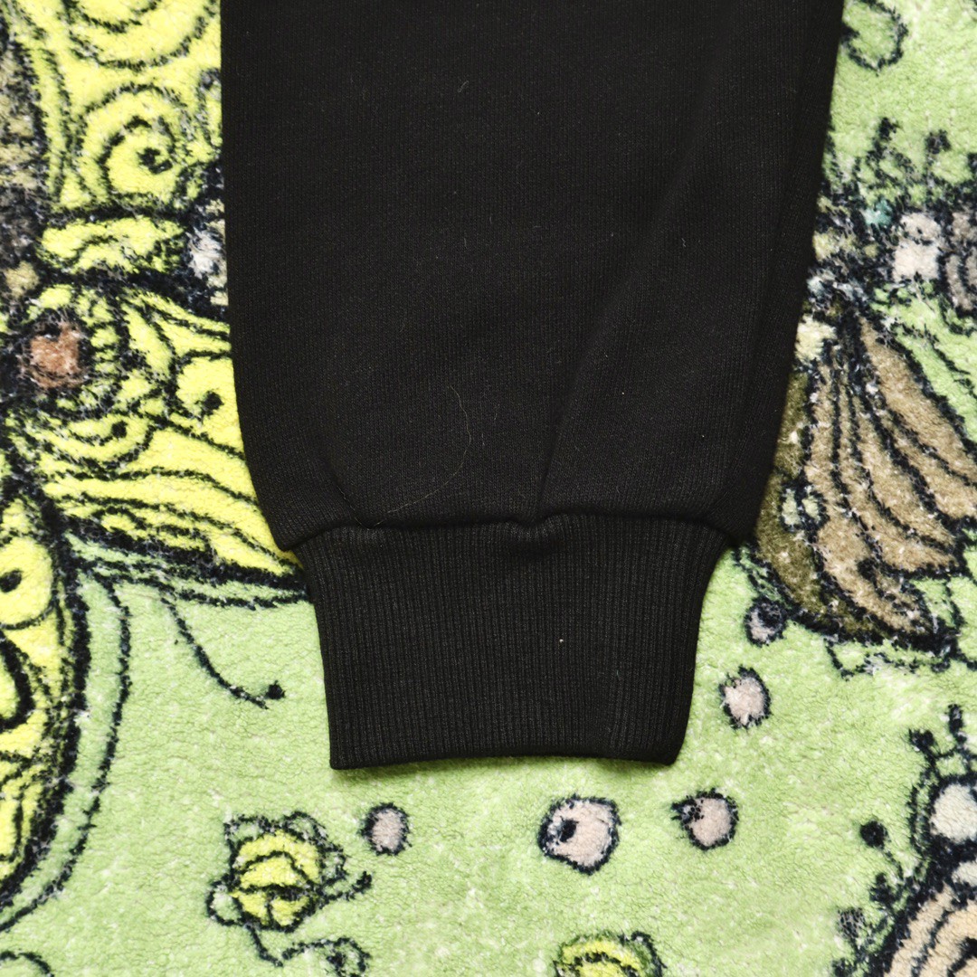 Loewe 罗意威 刺绣图案拉链连帽卫衣 卫衣 秋冬 黑色