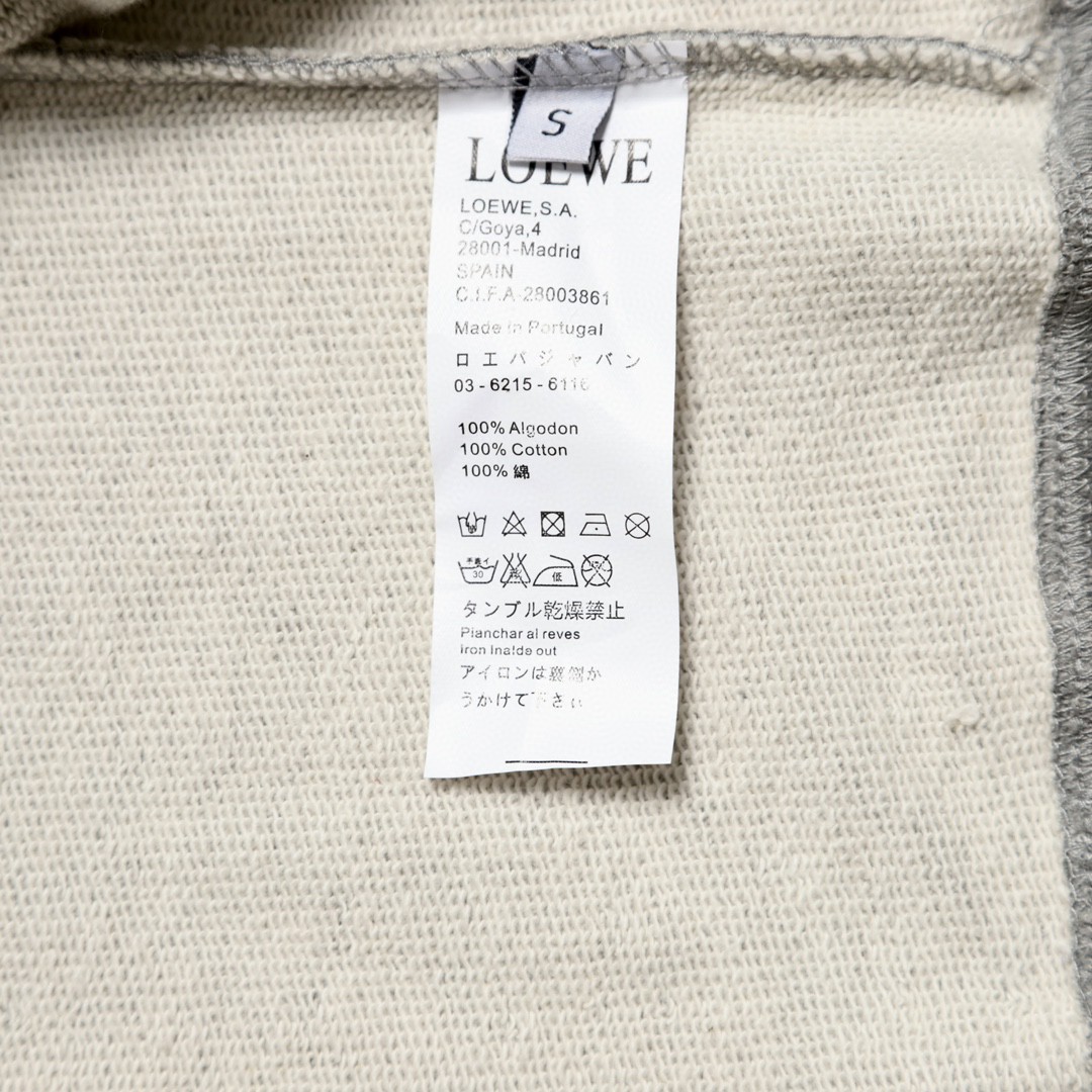 Loewe 罗意威 字母刺绣抽绳连帽卫衣 卫衣 秋冬 灰色 H526Y25X33-1440