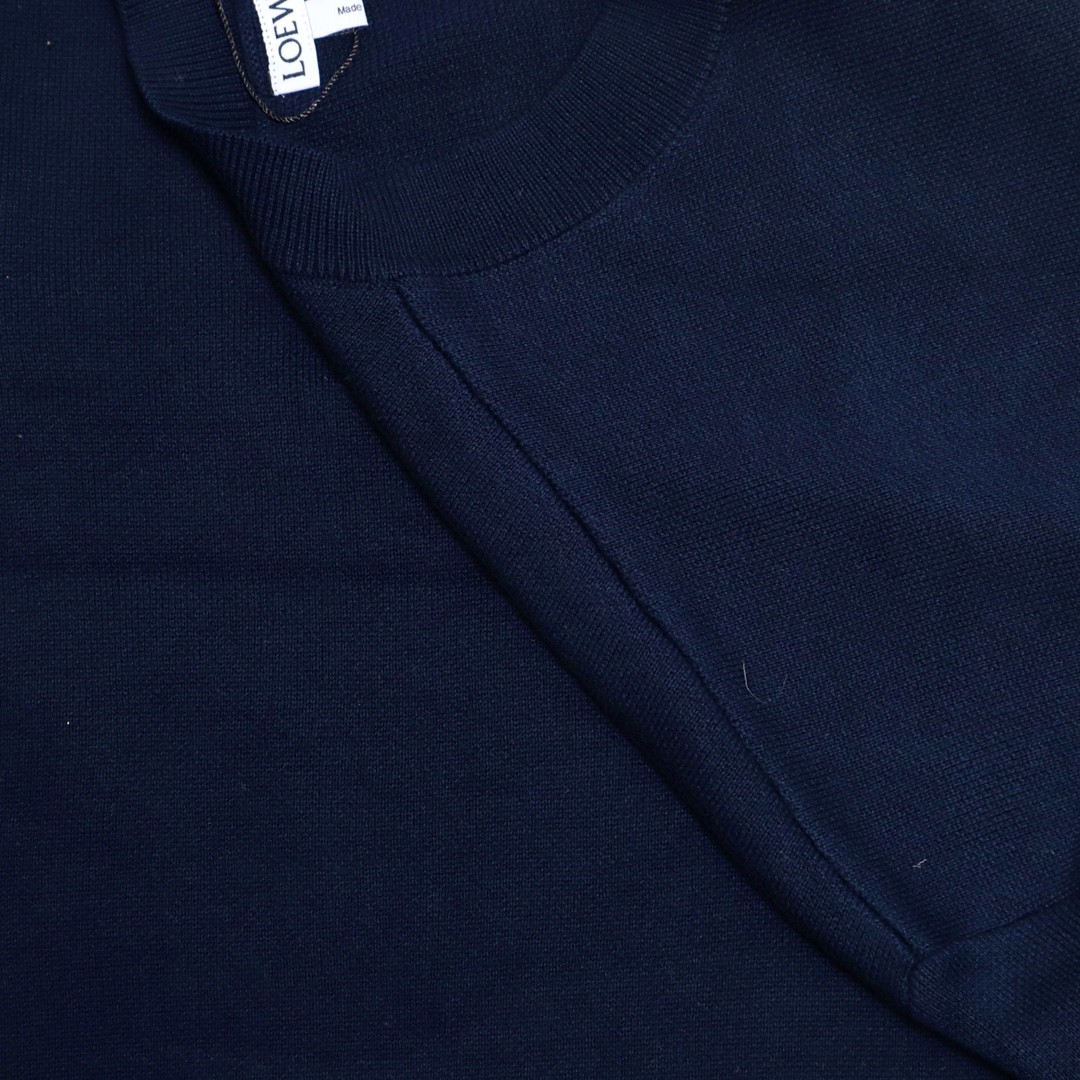 Loewe 罗意威 纯色爱心图案毛衣 羊毛衫 圆领 长袖 秋冬 蓝色 H526Y14KCJ-5110