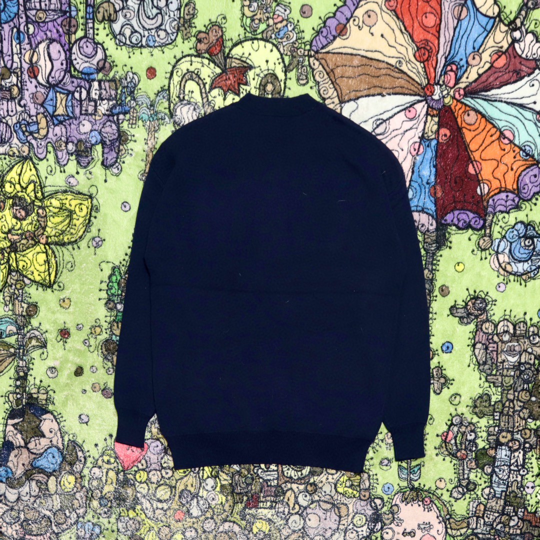 Loewe 罗意威 纯色爱心图案毛衣 羊毛衫 圆领 长袖 秋冬 蓝色 H526Y14KCJ-5110