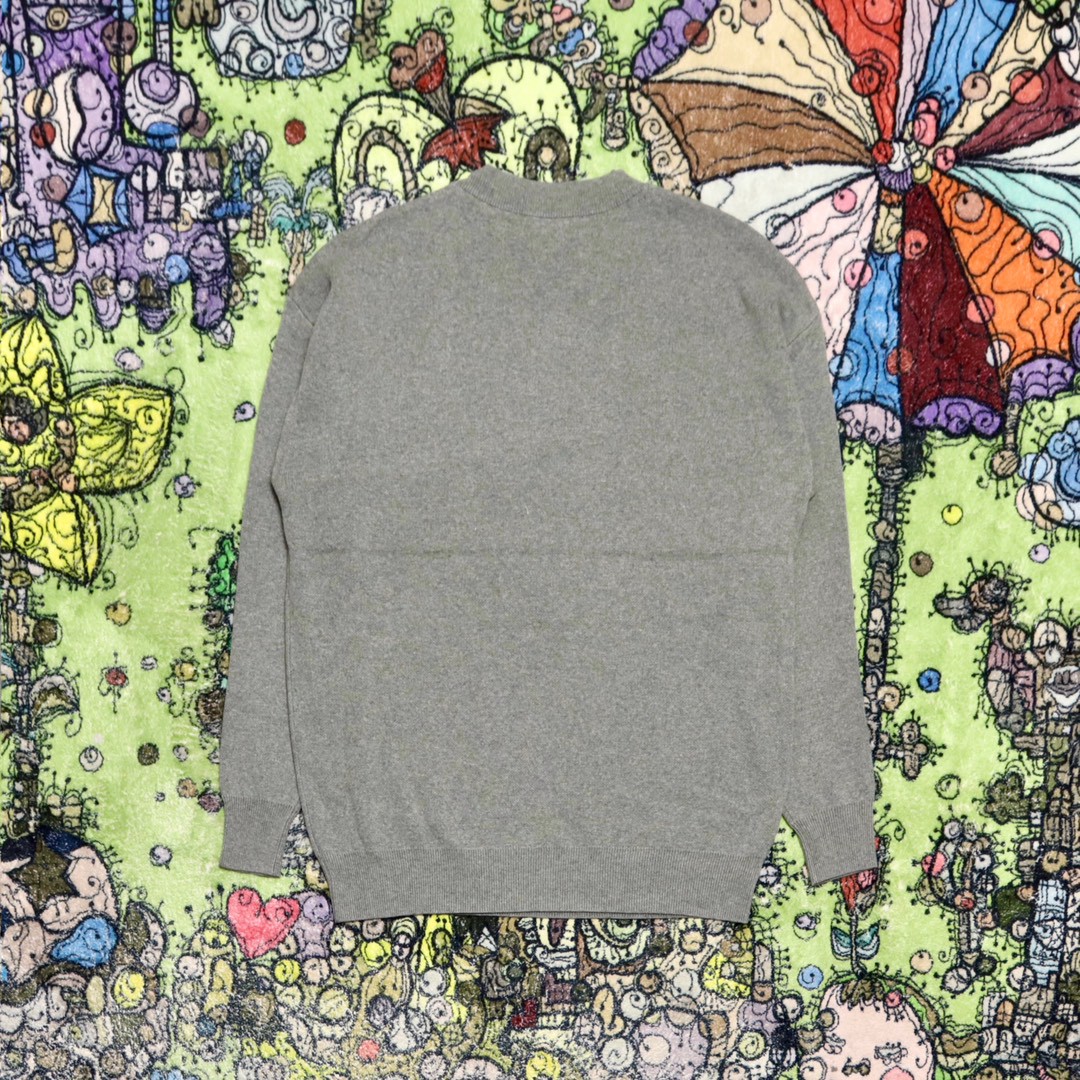 Loewe 罗意威 纯色爱心图案毛衣 羊毛衫 圆领 长袖 秋冬 麻灰色 