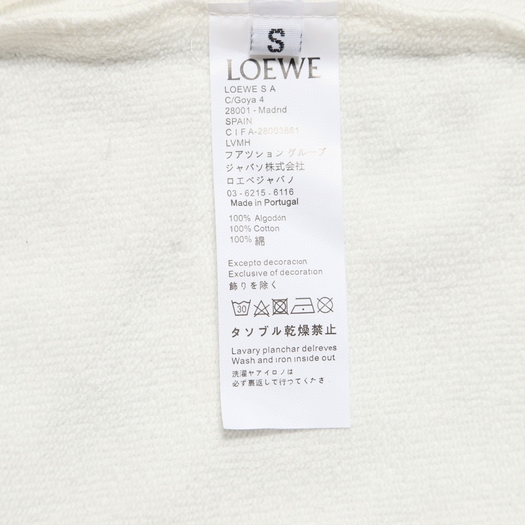Loewe 罗意威 胸口字母印花卫衣 圆领 长袖 秋冬 白色