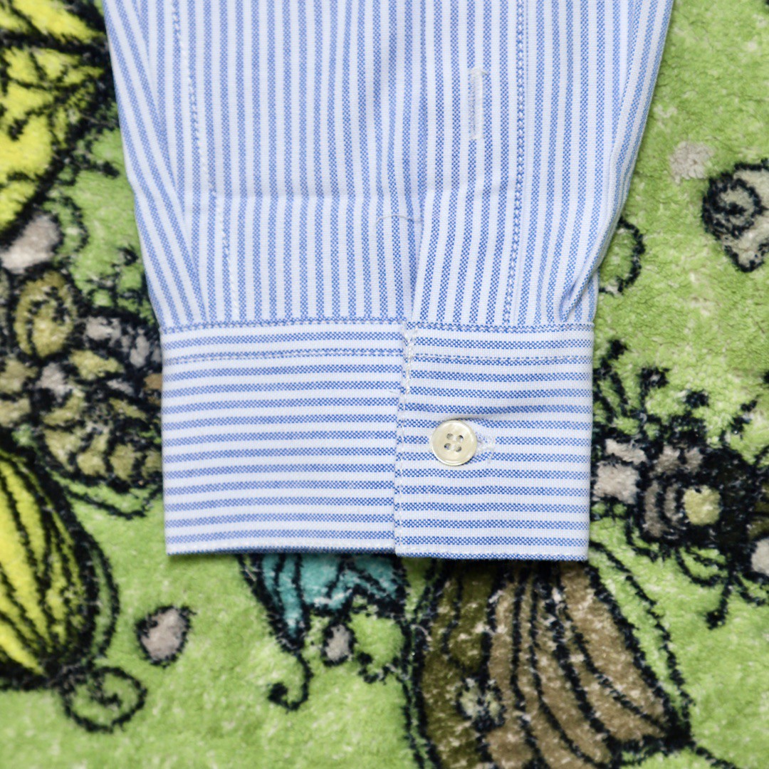 Loewe 罗意威 Anagram 压纹皮革胸袋条纹衬衫 长袖 秋冬 蓝色 H526Y05W32-2105