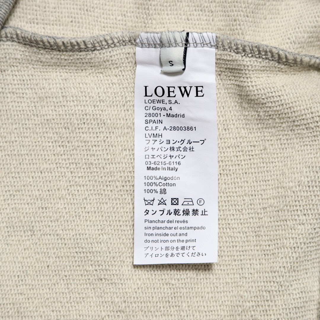 Loewe 罗意威 花卉刺绣抽绳连帽卫衣 卫衣 秋冬 灰色 H526Y25X22-1440