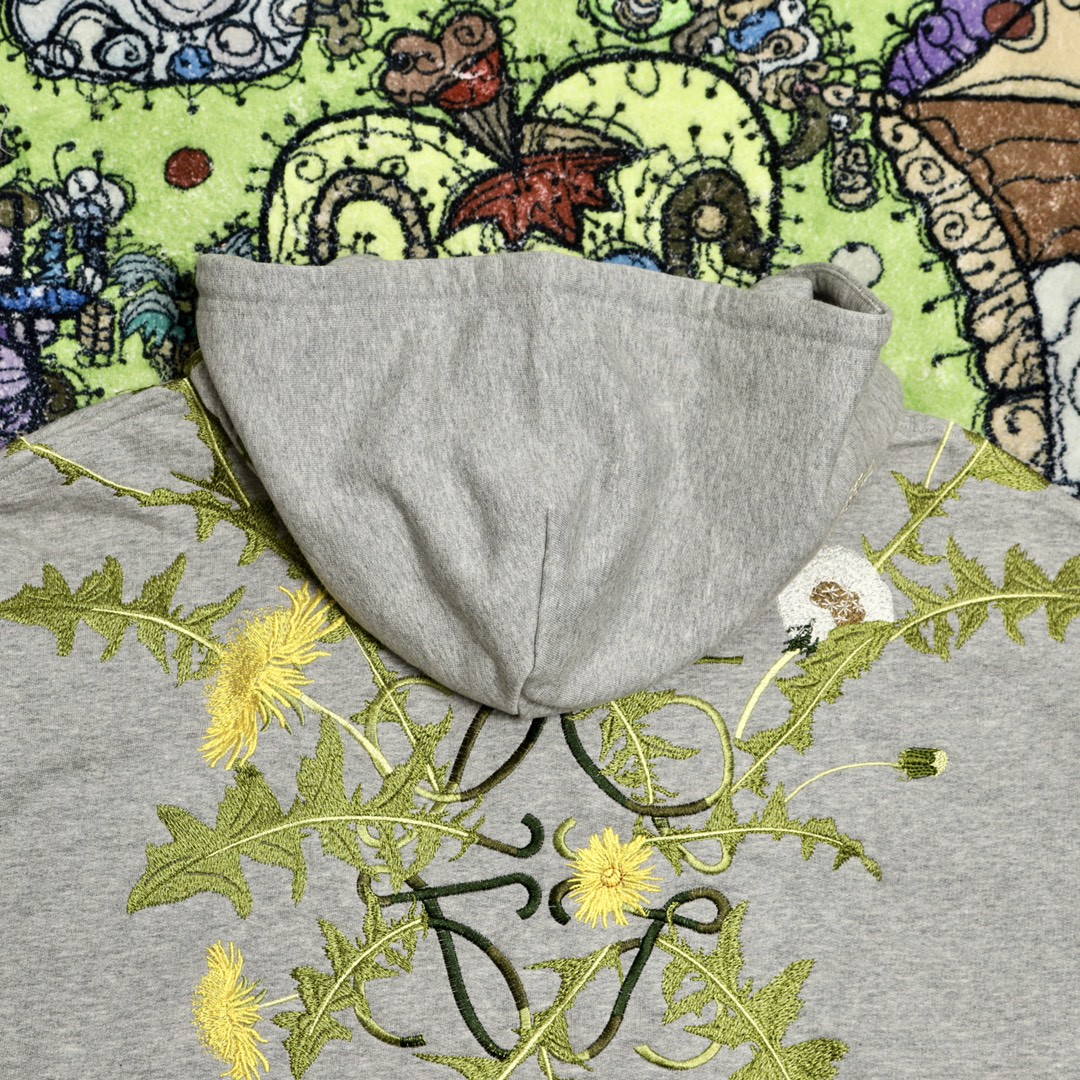 Loewe 罗意威 花卉刺绣抽绳连帽卫衣 卫衣 秋冬 灰色 H526Y25X22-1440