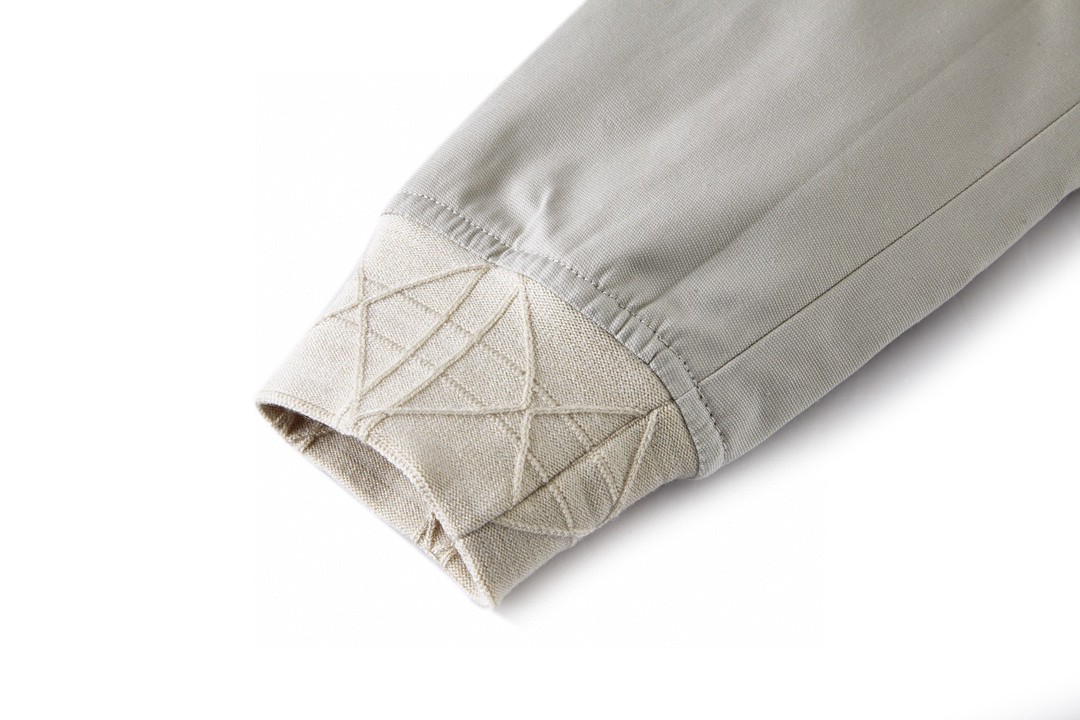 DIOR 迪奥 拼色袖翻领拉链牛皮夹克 麂皮 外套 长袖 秋冬款 棕色 383L419C0686-C188