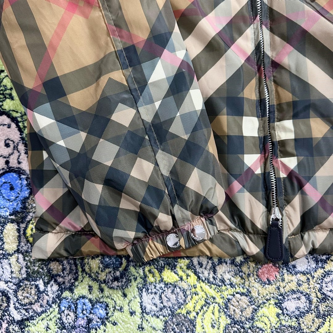 Burberry 巴宝莉 经典格纹图案连帽夹克 棉服 外套 长袖 秋冬款 棕色 8063689_#_A7168