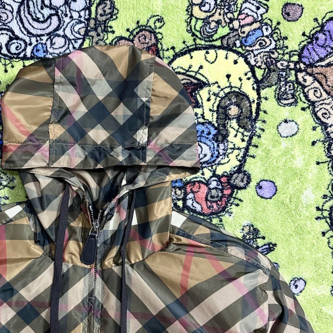 Burberry 巴宝莉 经典格纹图案连帽夹克 棉服 外套 长袖 秋冬款 棕色 8063689_#_A7168