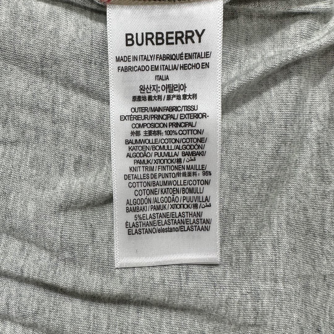 Burberry 巴宝莉 战马刺绣图案拼接格纹拉链连帽卫衣 秋冬卫衣 外套 长袖 男女同款 灰色 80134941