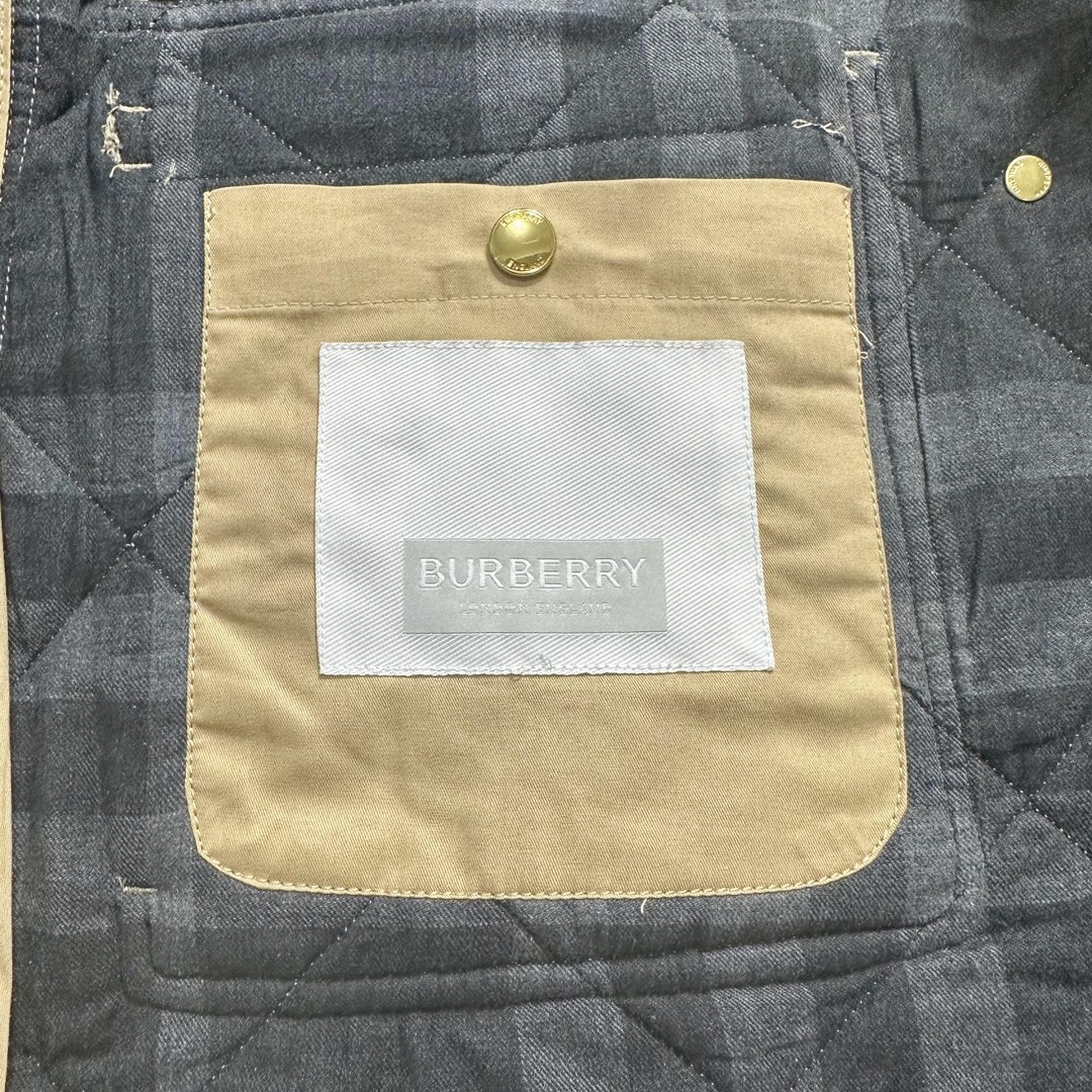 Burberry 巴宝莉 纯色可拆卸毛领菱格棉服 夹克 外套 长袖 秋冬款 棕色 80488231