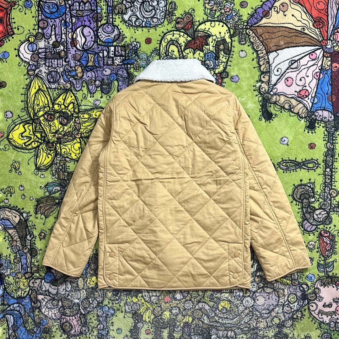 Burberry 巴宝莉 纯色可拆卸毛领菱格棉服 夹克 外套 长袖 秋冬款 棕色 80488231