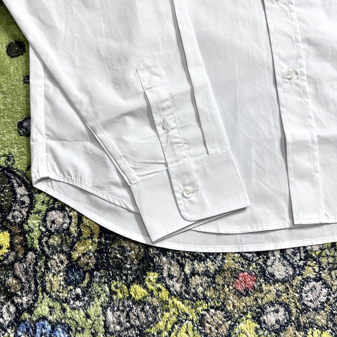 Balenciaga 巴黎世家 纯色字母logo印花 衬衫 长袖 秋冬 白色 768966TNM609000