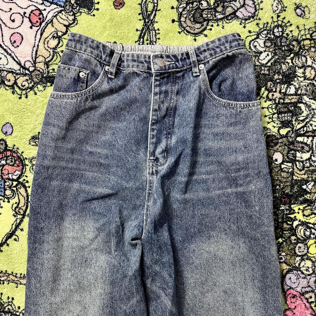 Balenciaga 巴黎世家 毛圈拼接牛仔裤 长裤 休闲裤 蓝色 