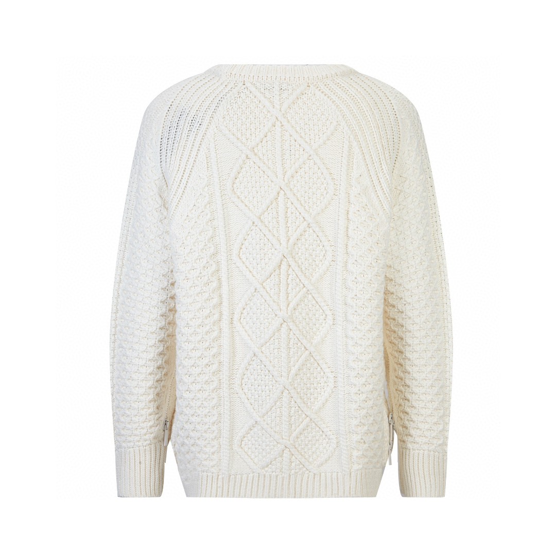DIOR 迪奥 浮雕粗针毛衣 套头 长袖 圆领 白色 343M636AT719-C030